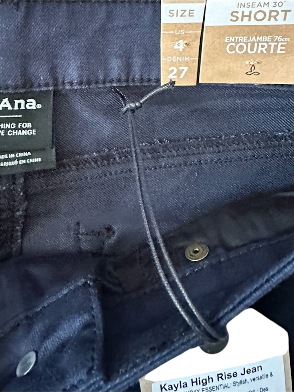 Prana Kayla High Rise Jeans Indigo Blue Inseam 30 - Picture 3 of 4